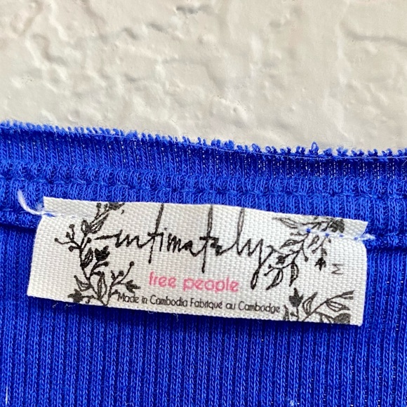 Free People Up All Night Top Blue - Picture 6 of 9